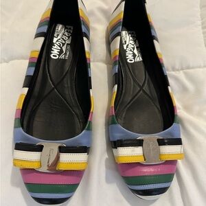 Salvatore Ferragamo Women's Colorful Striped Flats